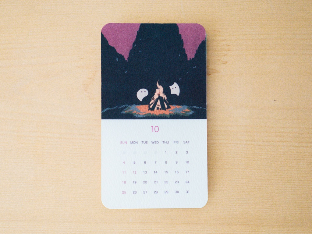 おばけパズルのカレンダー 2026