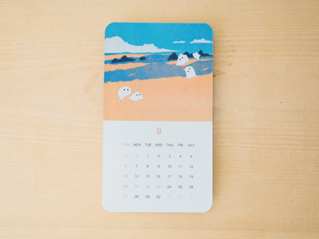 おばけパズルのカレンダー 2026