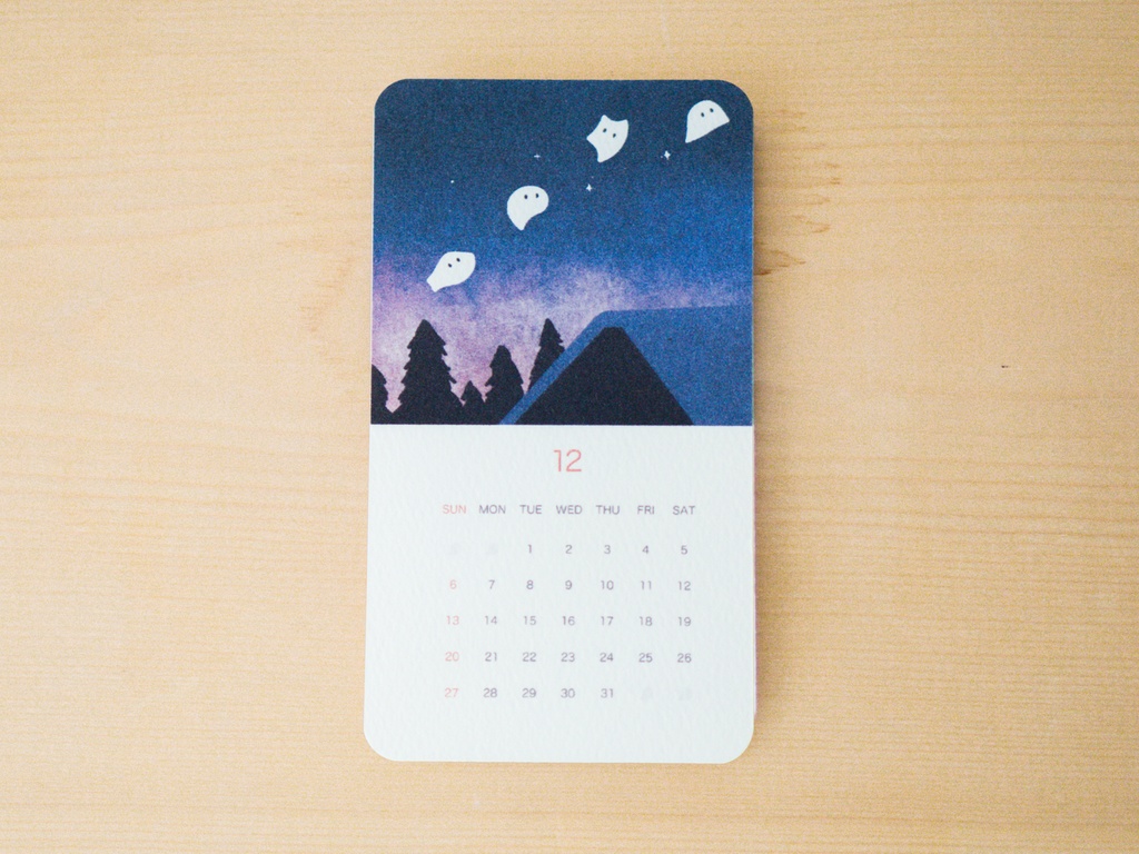 おばけパズルのカレンダー 2026