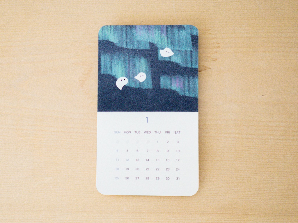 おばけパズルのカレンダー 2026