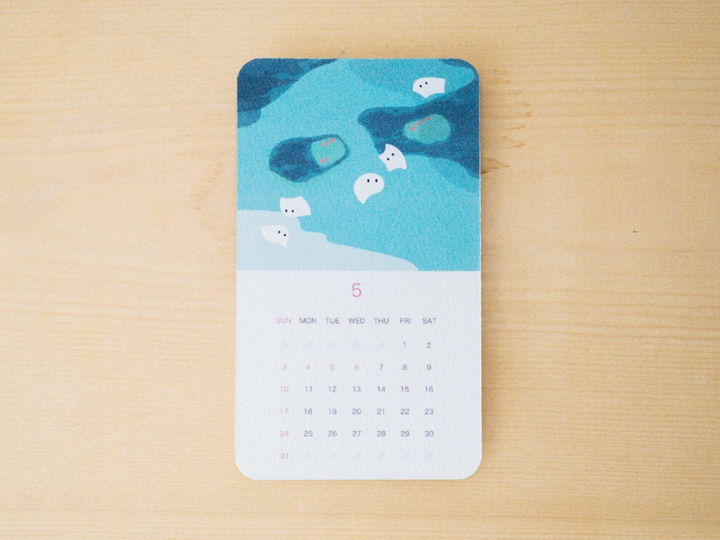 おばけパズルのカレンダー 2026