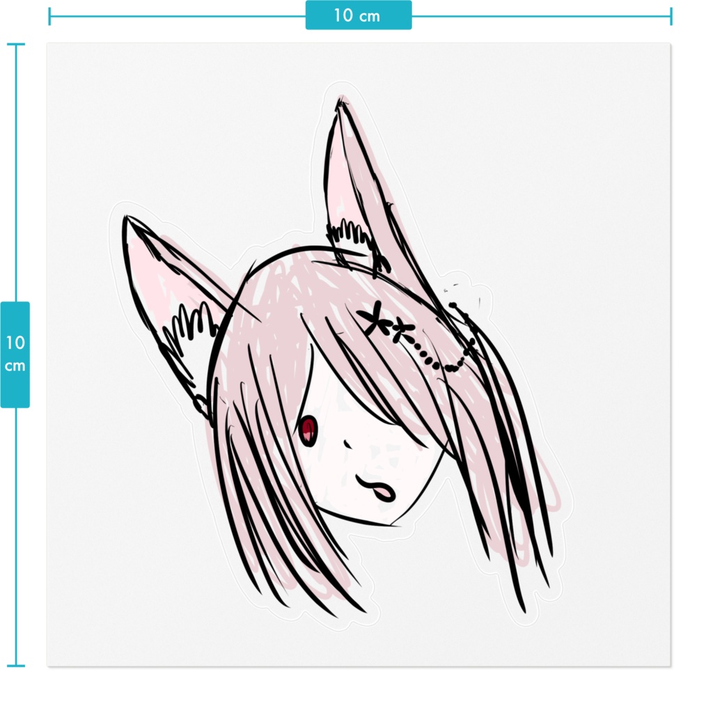 【御倉ミケ】ステッカー【自画像】