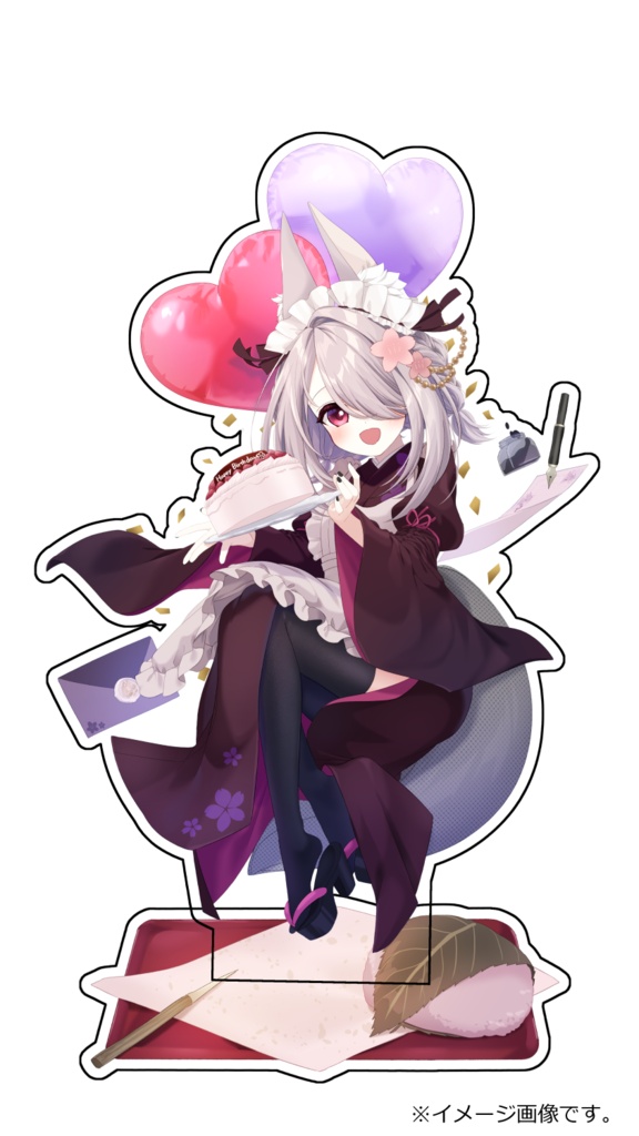 受注【御倉ミケ】ビックアクリルフィギュア【3rd誕生日記念】生産