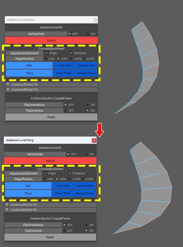 【mel】BezierCurveFittingTool