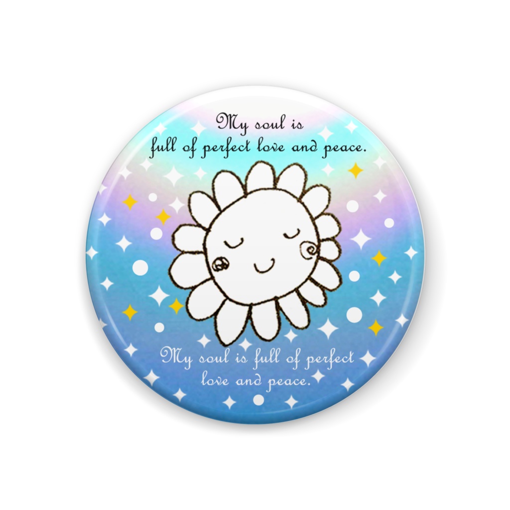 お花とキラキラと虹色