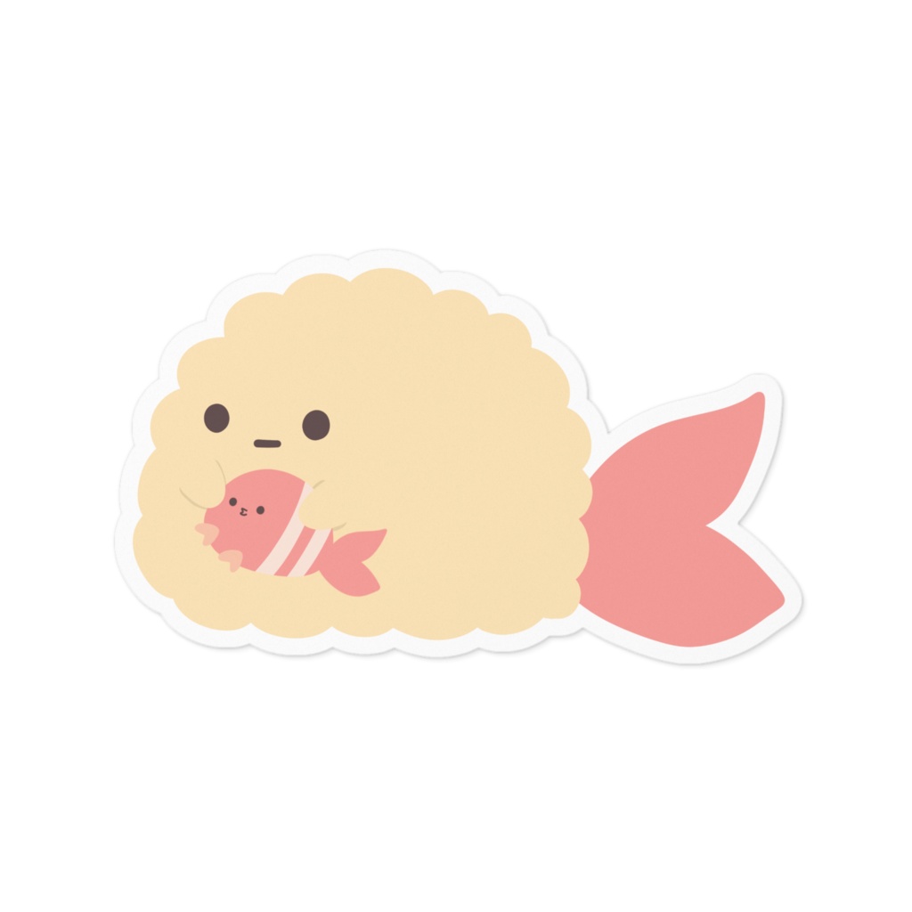 えびとエビフライのステッカー
