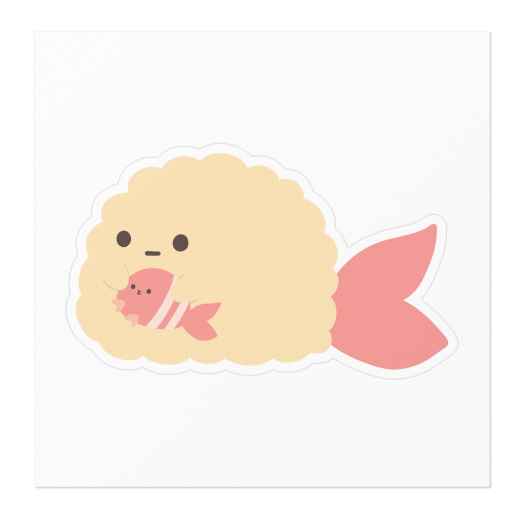 えびとエビフライのステッカー