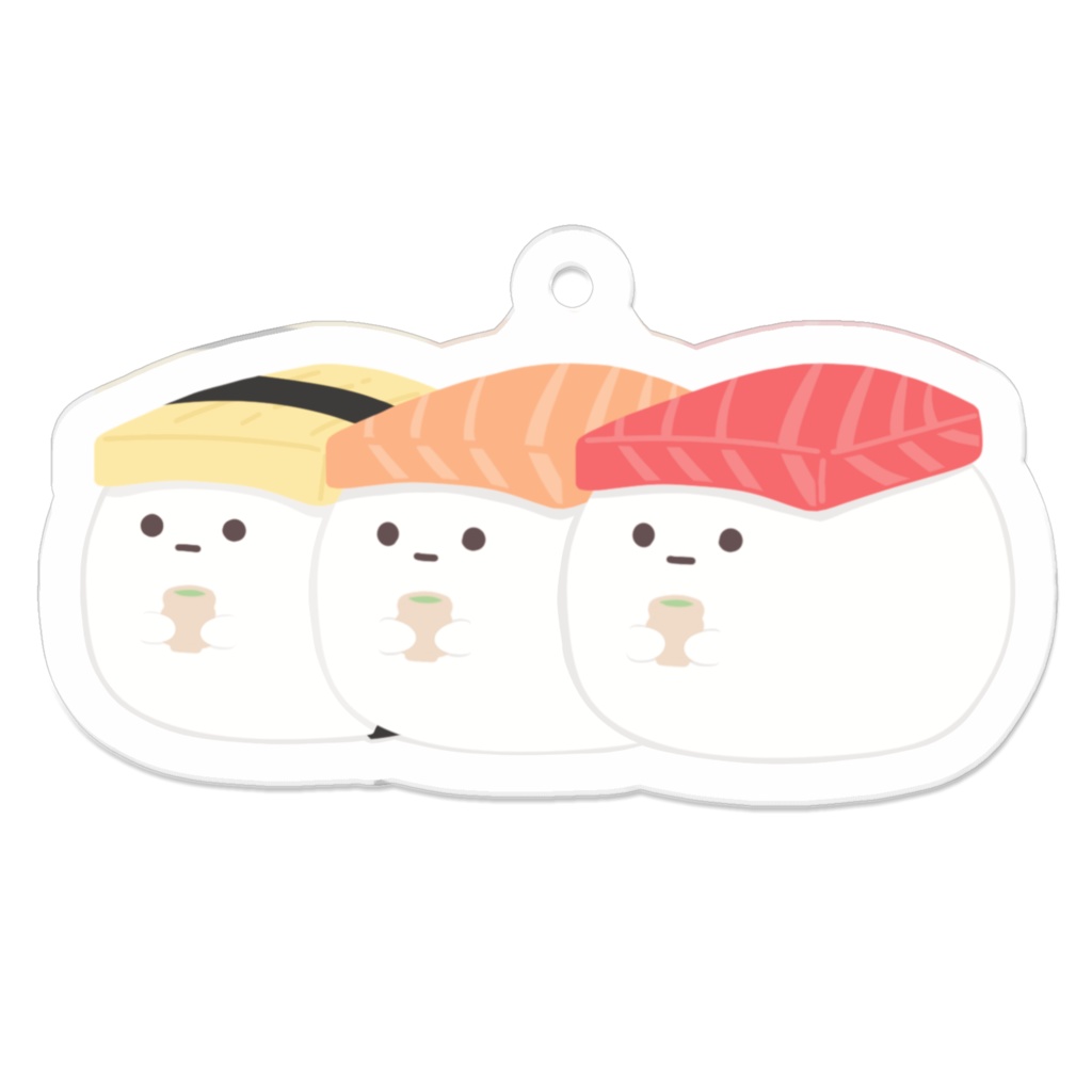 寿司のアクリルキーホルダー