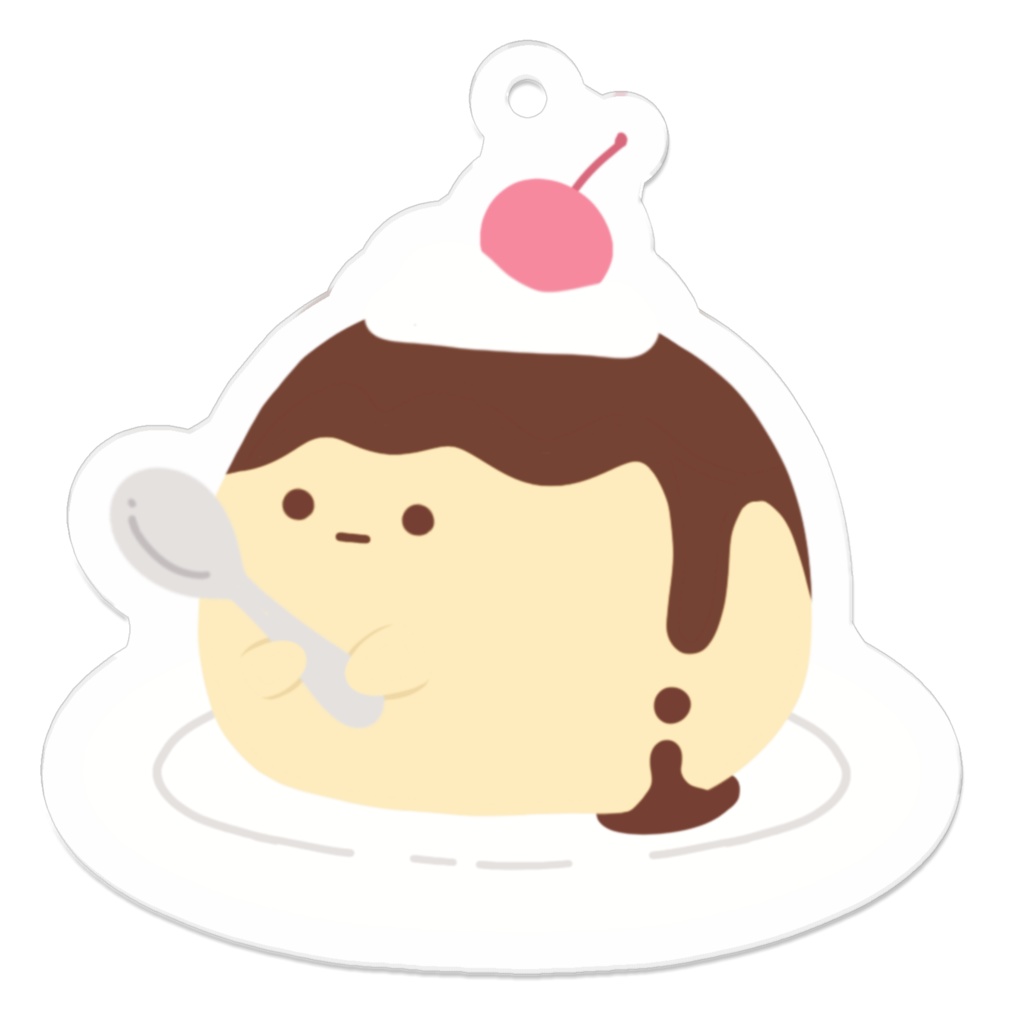 プリンのアクリルキーホルダー