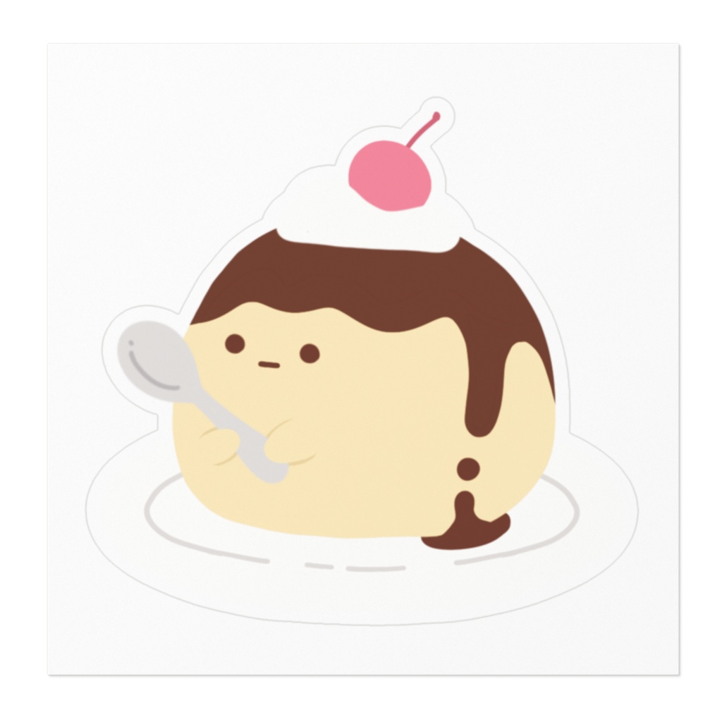 プリンのステッカー