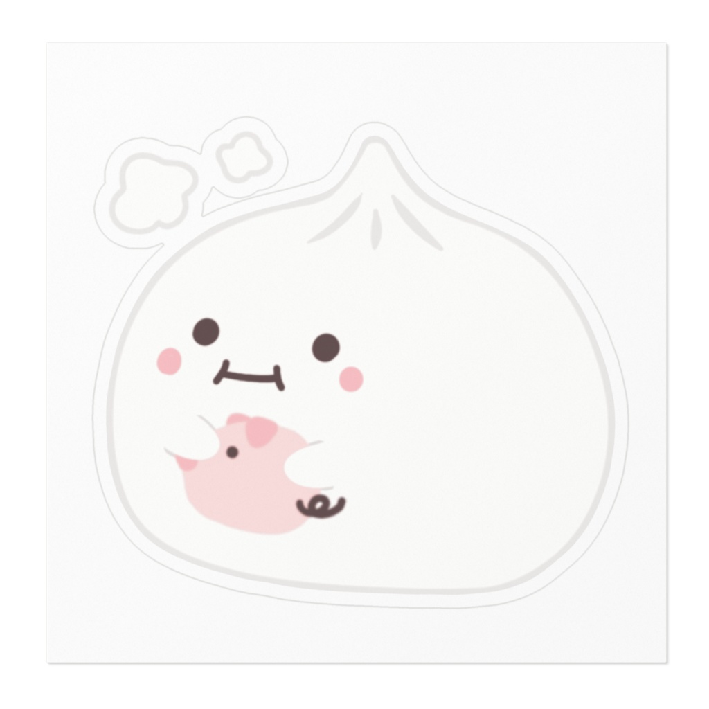 豚まんのステッカー