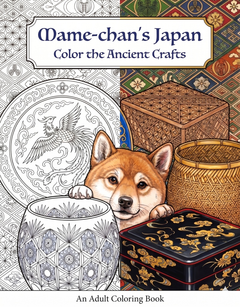 豆ちゃんの日本伝統工芸塗り絵 — 完全版(全50枚)