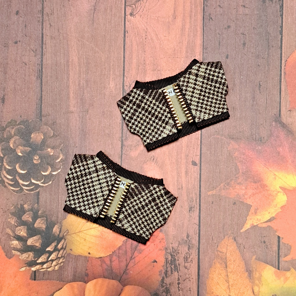 ブラウングレンチェックジャケット