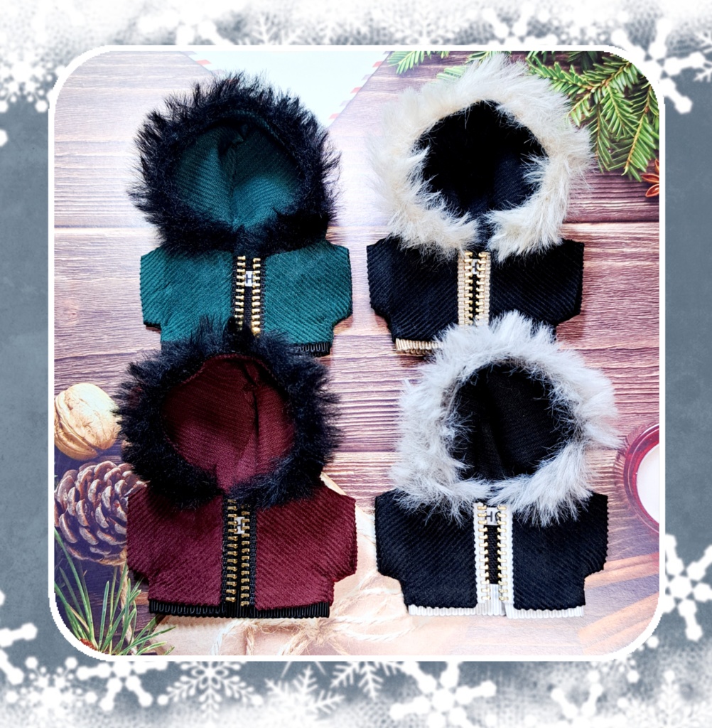 【ちびぐるみサイズ】ファー付きフードアウター