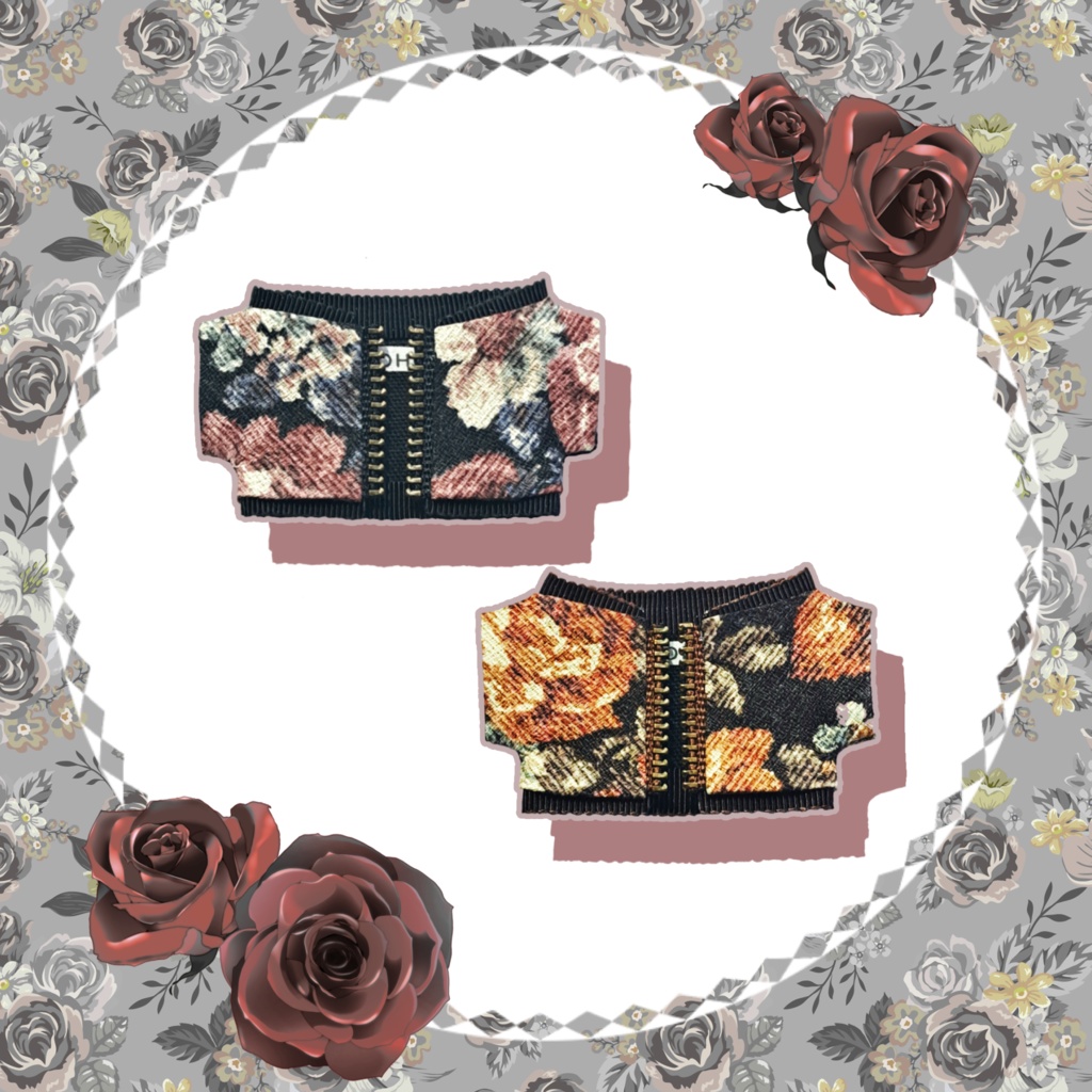 【ほわぬいサイズ】秋冬花柄ジャケット