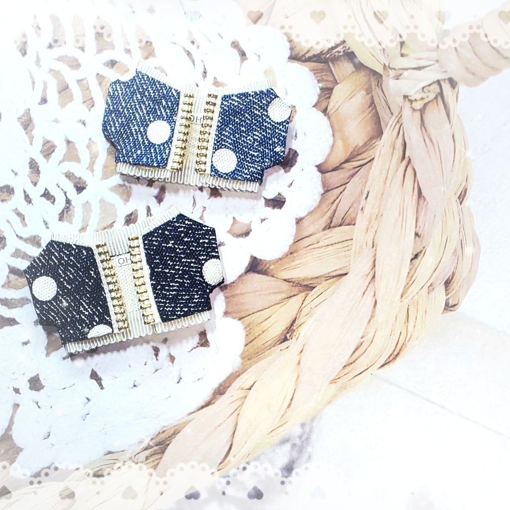 【ほわぬいサイズ】ドットデニムジャケット