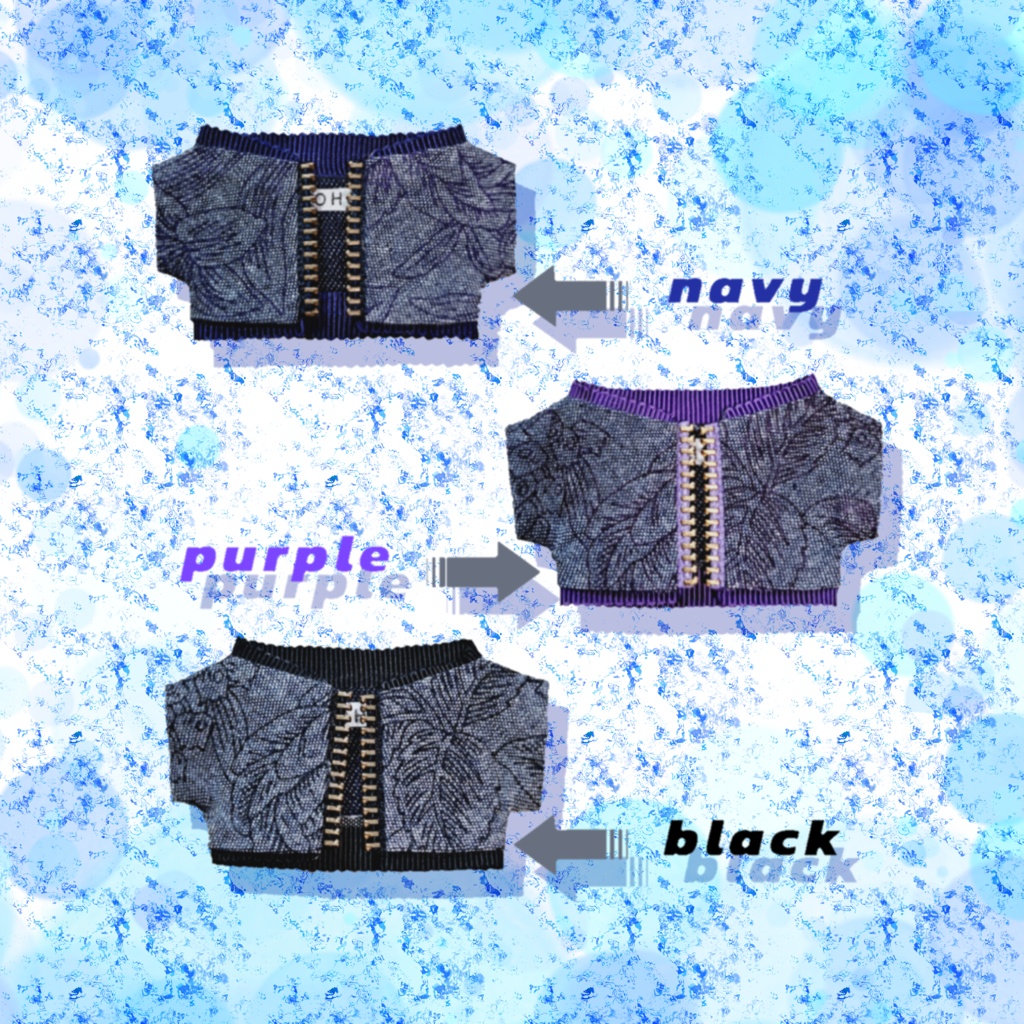 【ほわぬいサイズ】花柄デニムジャケット