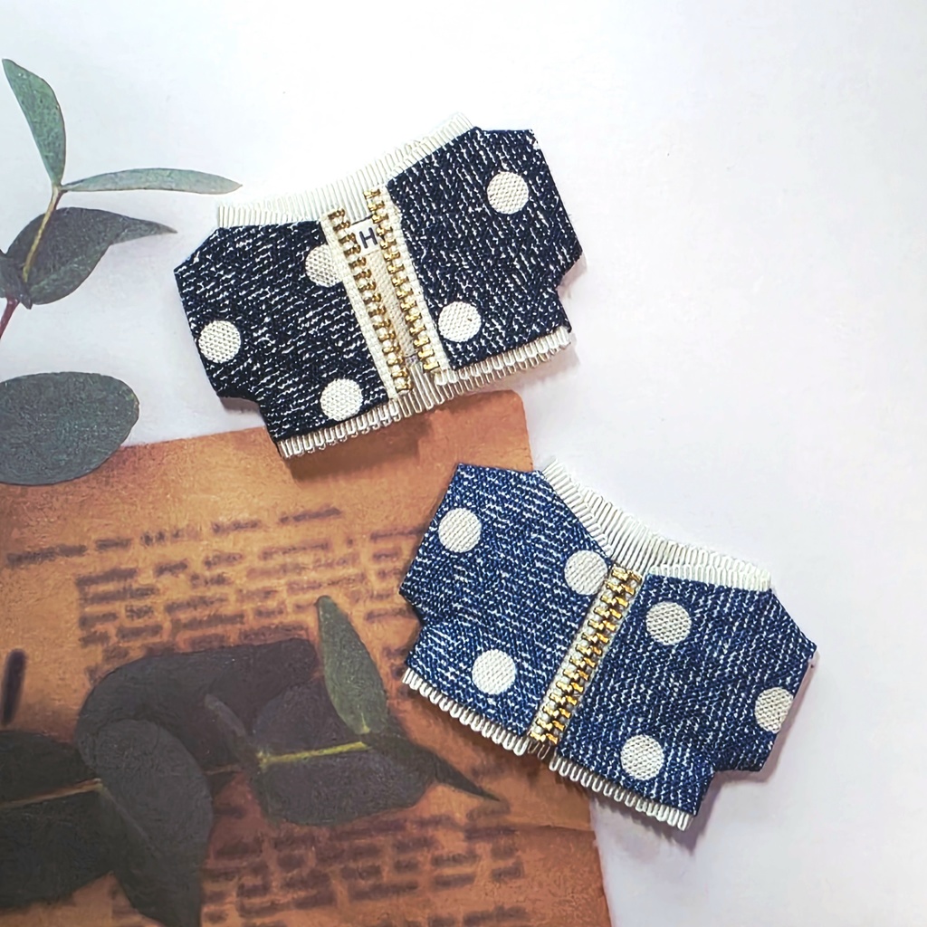 ドットデニムジャケット