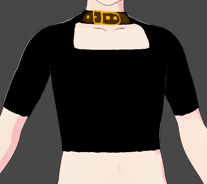 Vroid Square Chest Cut Out Halter Crop Top
