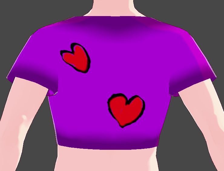 Vroid Love Struck Crop Top