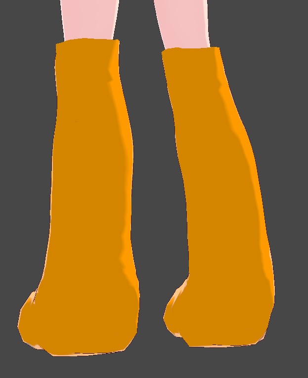 Vroid Orange Animal Boots