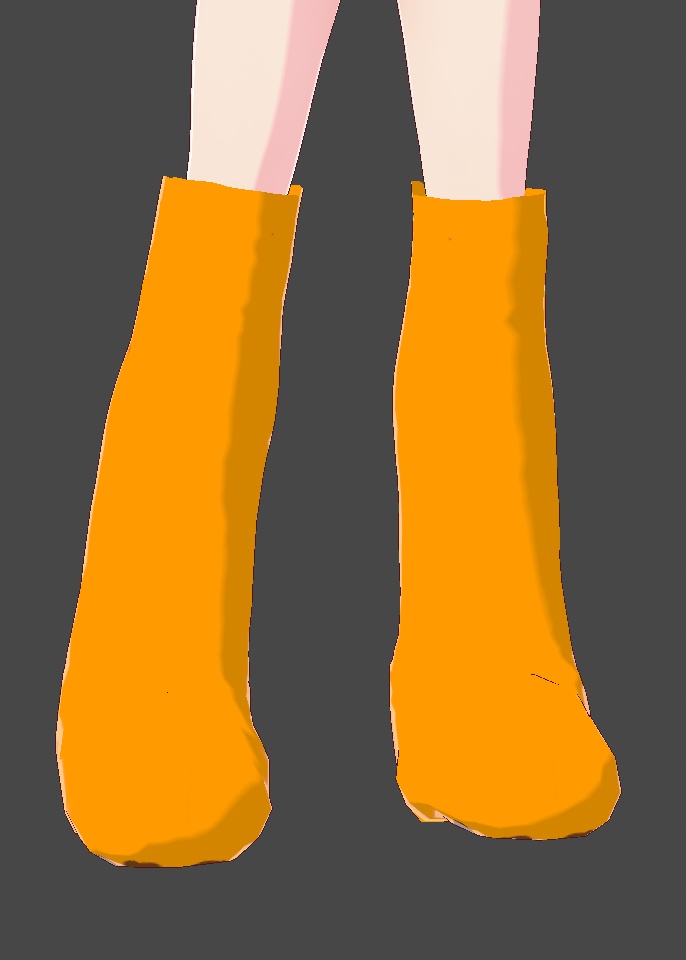 Vroid Orange Animal Boots