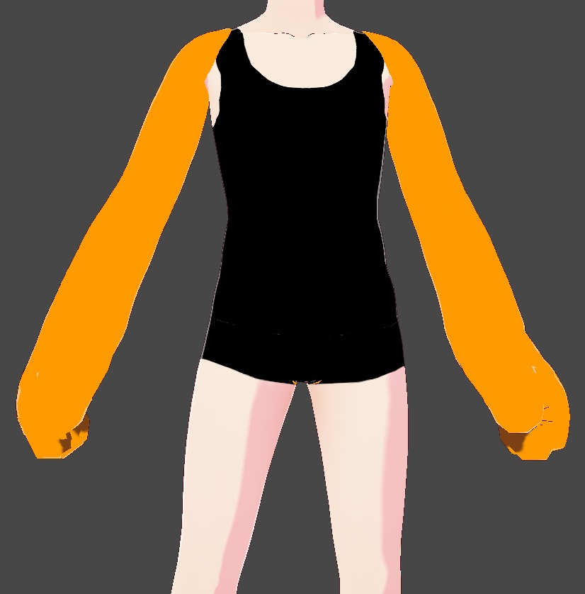 Vroid Orange Animal Gloves