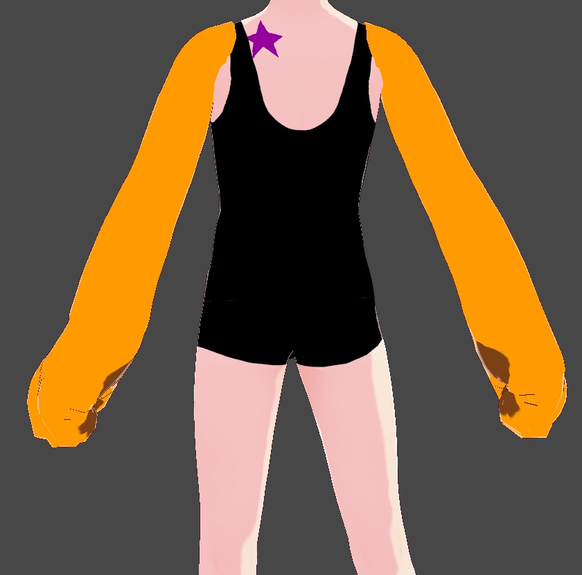 Vroid Orange Animal Gloves