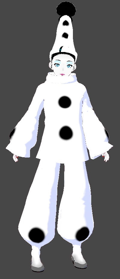 Vroid Pierrot Outfit