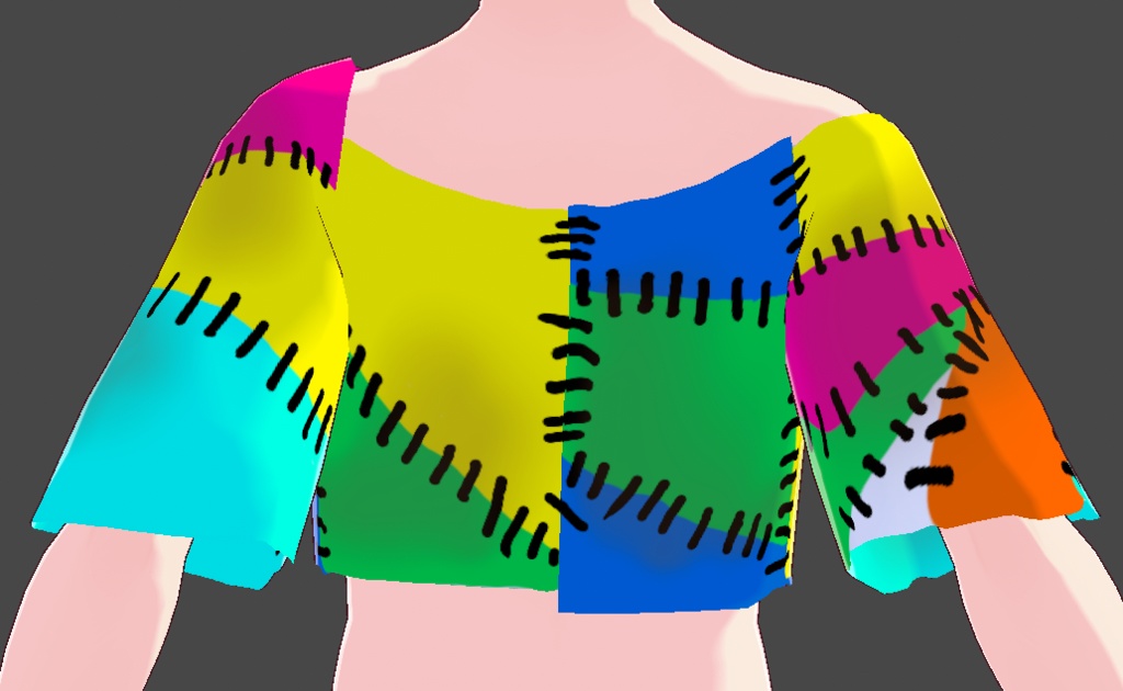 Vroid Patchwork Top