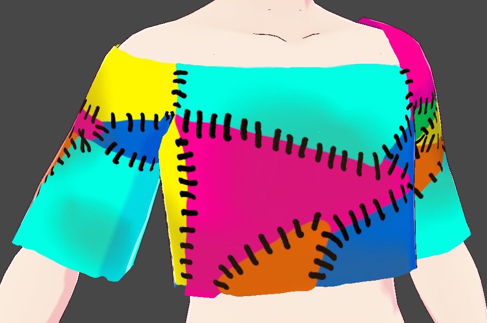 Vroid Patchwork Top