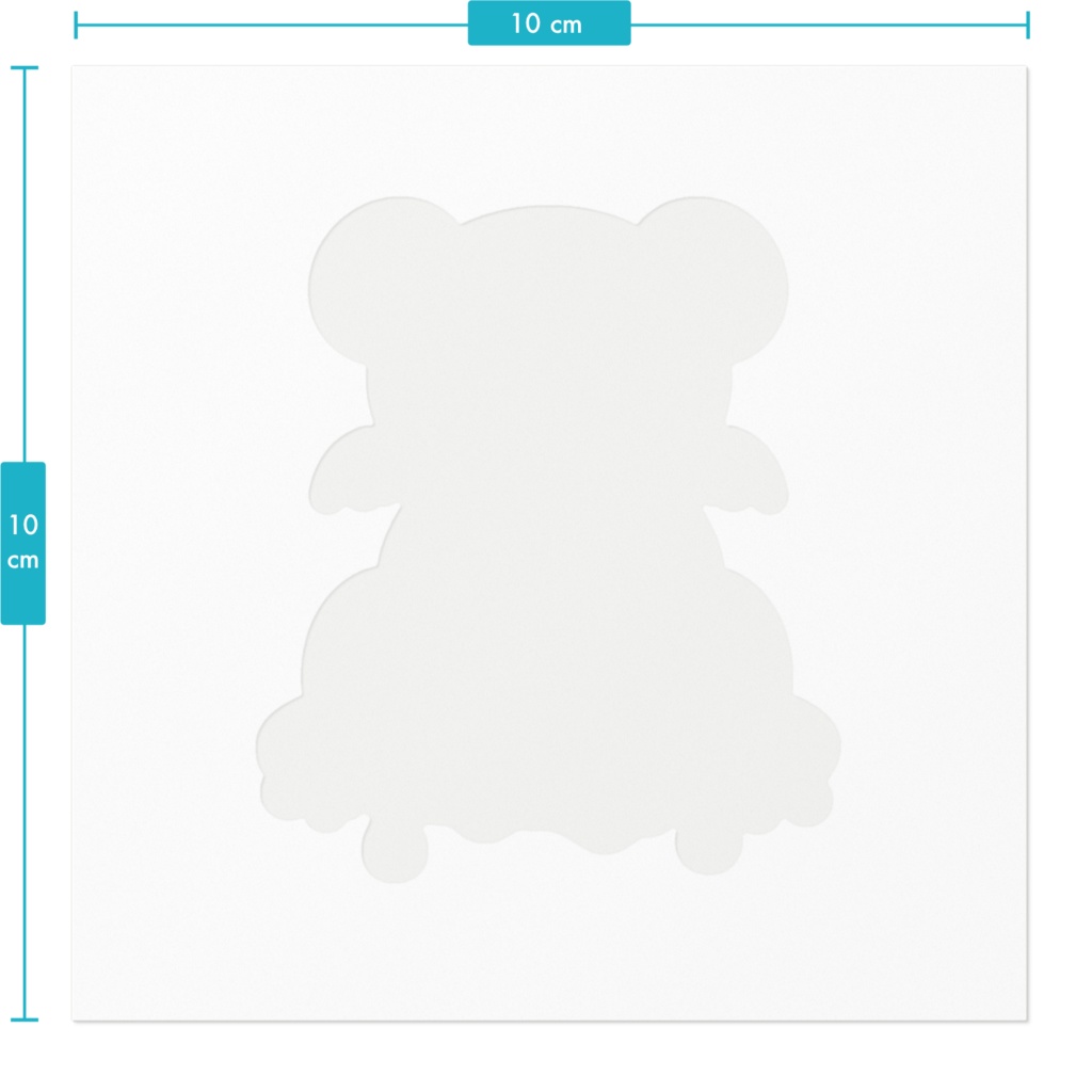 じゅびくまちゃんステッカー(青)
