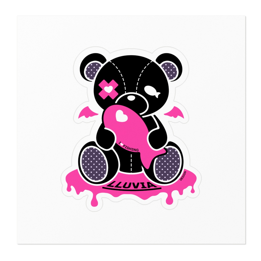 じゅびくまちゃんステッカー(赤)