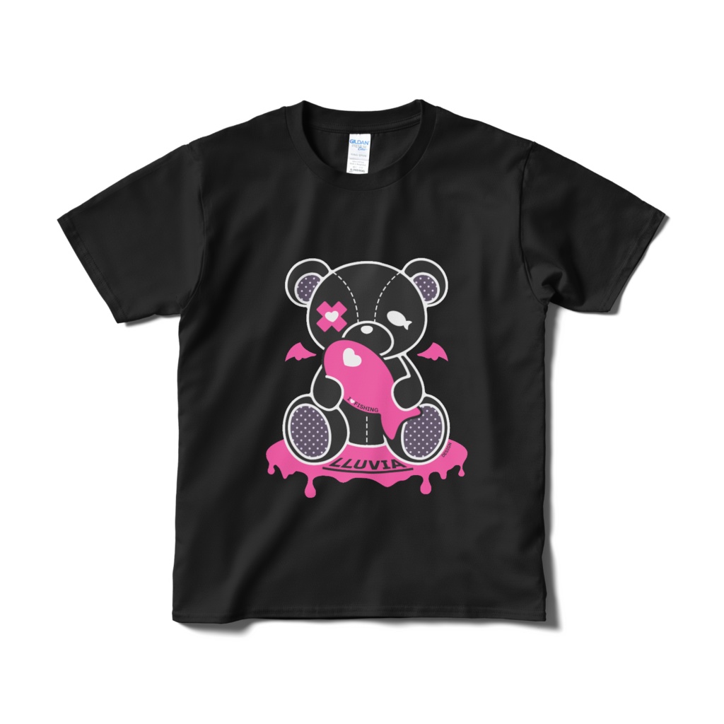 じゅびくまちゃんTシャツ(黒赤)