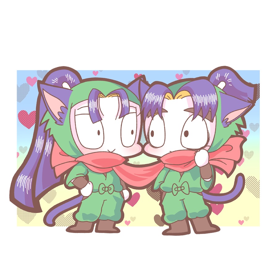 忍たま 仙蔵+文次郎(ねこ)アクリルキーホルダー