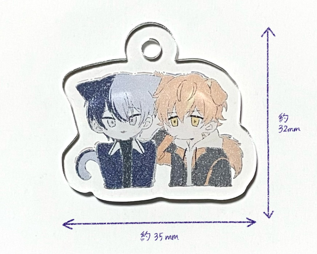 いぬねこミニアクリルキーホルダー