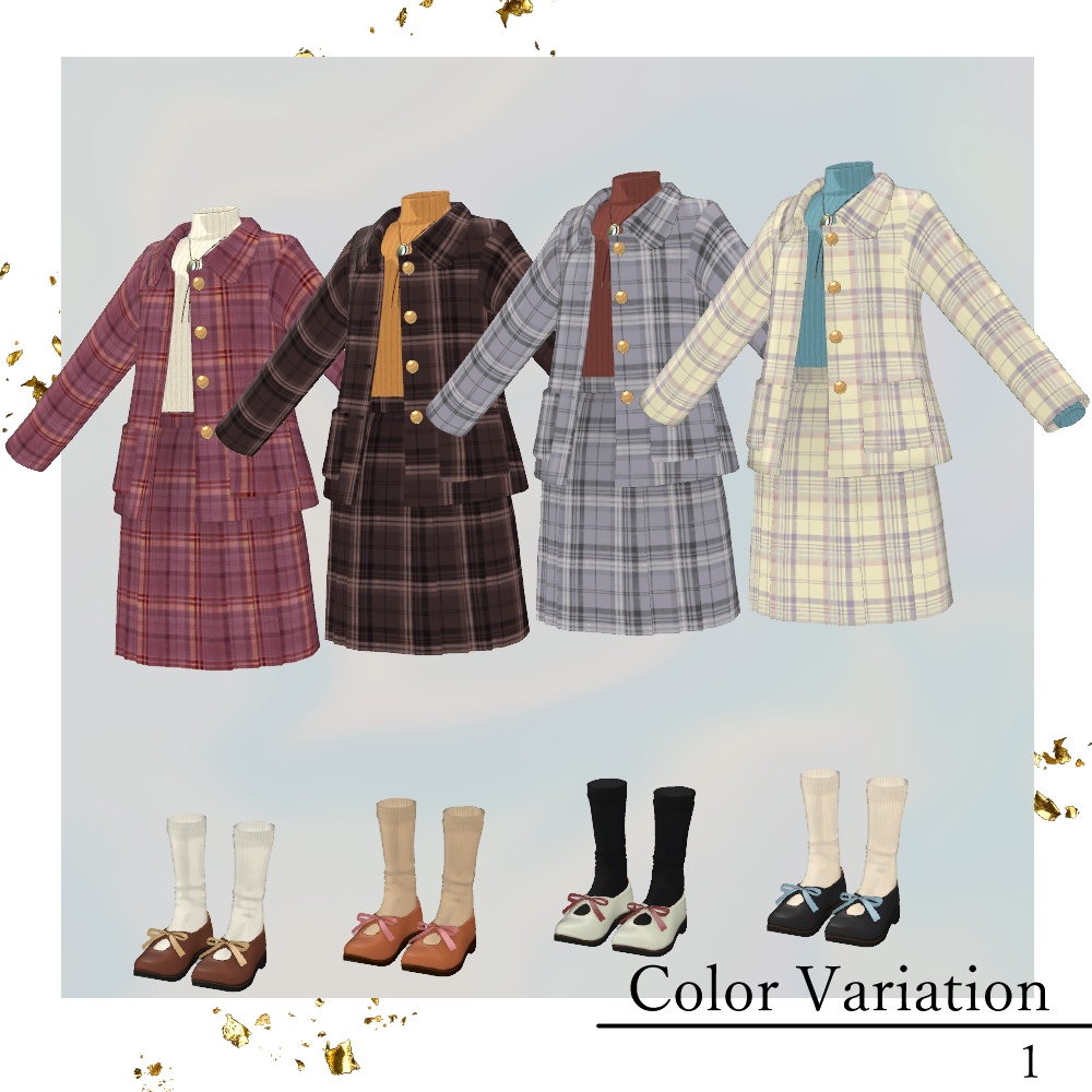 【5アバター対応】トラッドスタイルコーデ~Traditional style Matching cloth~