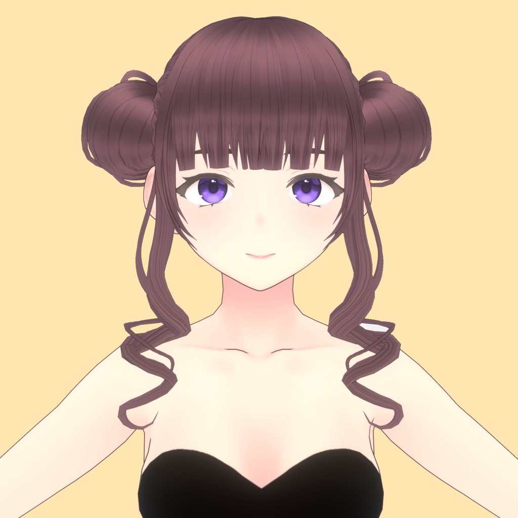 【Vroid正式版対応】ゆるふわお団子ヘア【ヘアプリセット】