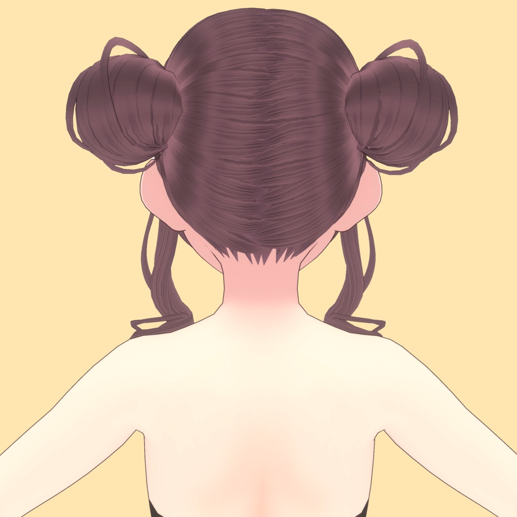 【Vroid正式版対応】ゆるふわお団子ヘア【ヘアプリセット】
