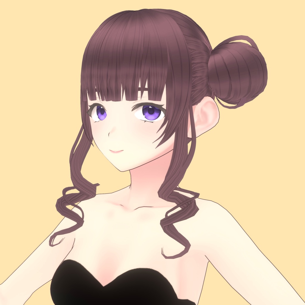 【Vroid正式版対応】ゆるふわお団子ヘア【ヘアプリセット】