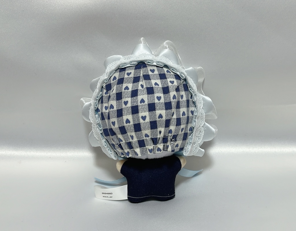 10~13cmぬい(💙柄)赤ちゃんボンネット