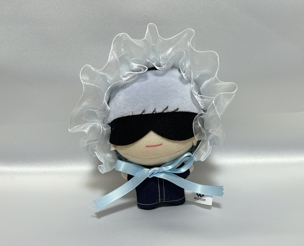 10～13cmぬい(💙柄)赤ちゃんボンネット