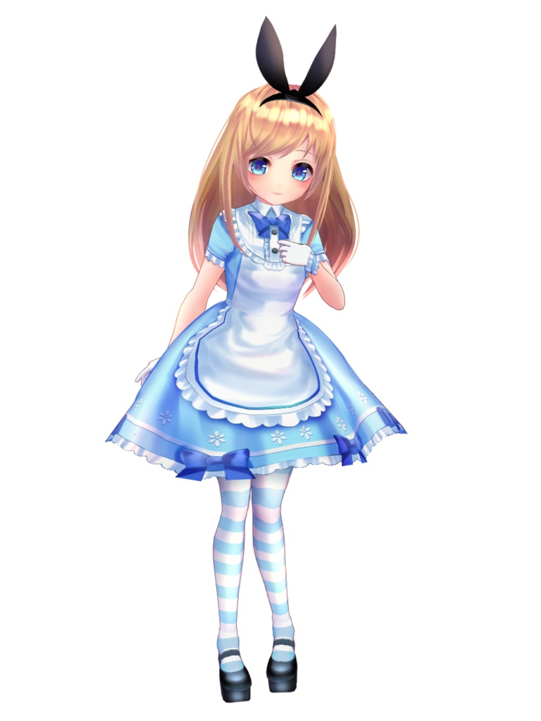 【VRoid用ヘアプリセット】アリスロングヘア