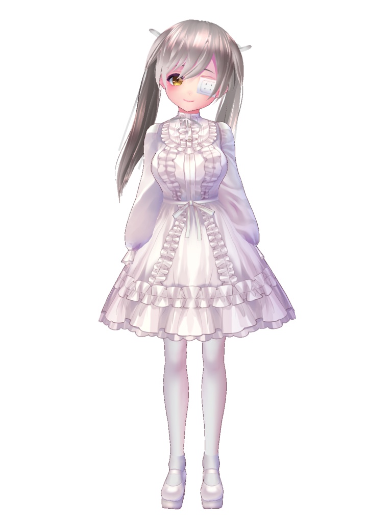 Vroid用衣装テクスチャ フリルマダムワンピース Kru8ty Booth