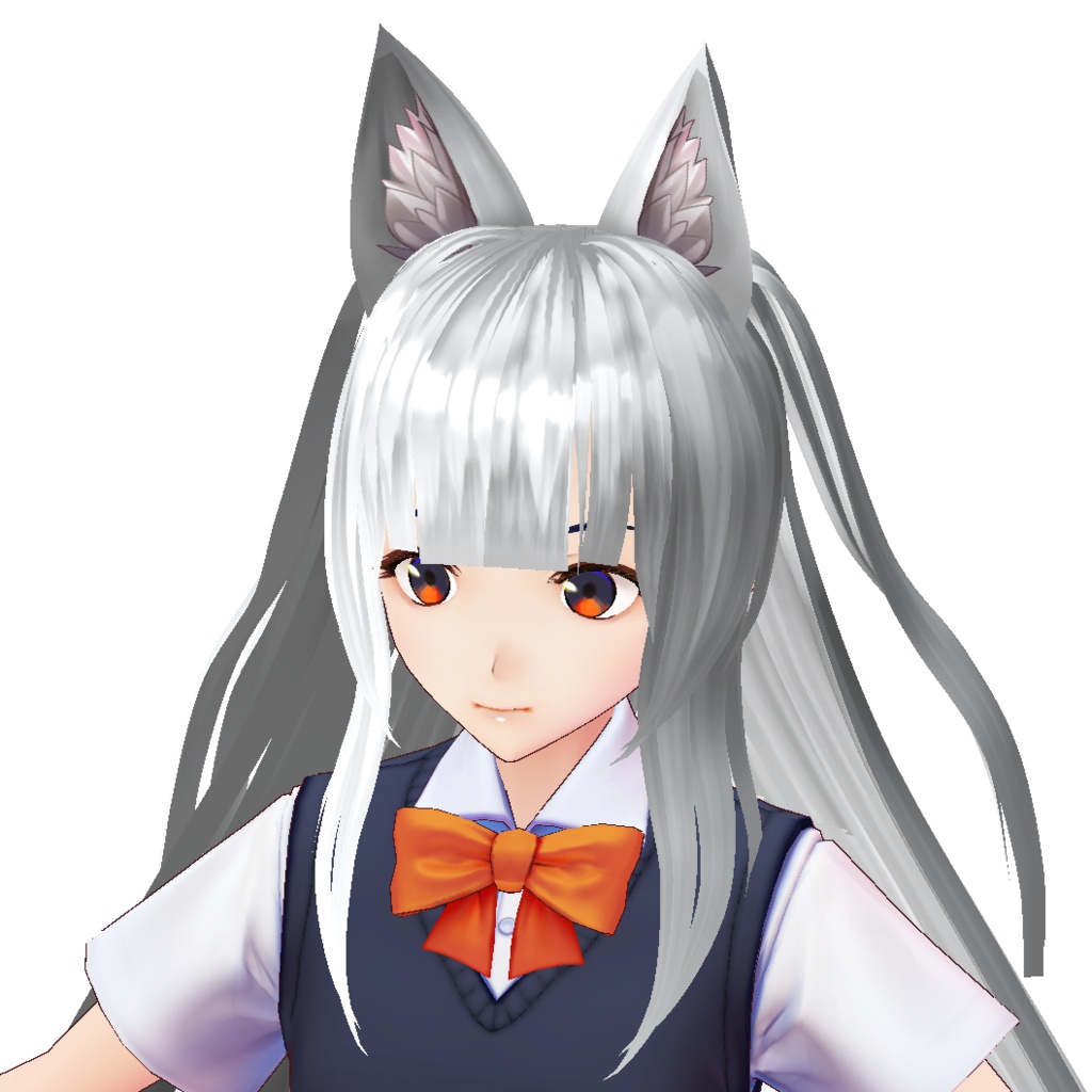 【VRoid用ヘアプリセット】ミコトフォックスヘア