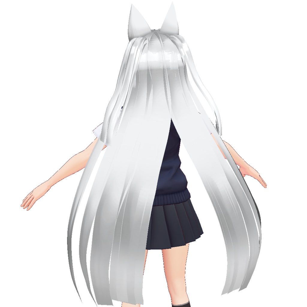 【VRoid用ヘアプリセット】ミコトフォックスヘア