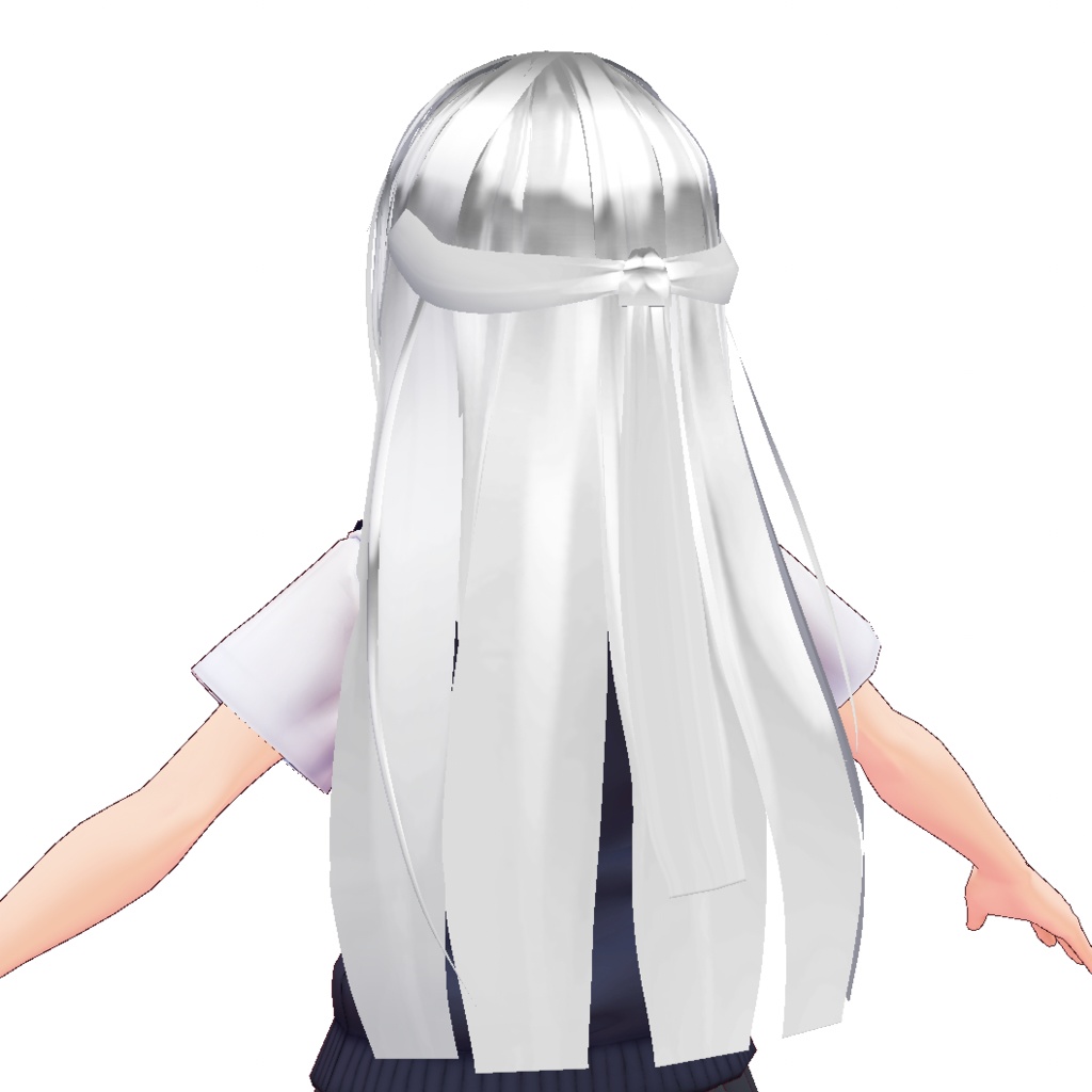 【VRoid用ヘアプリセット】ストレートロングヘア