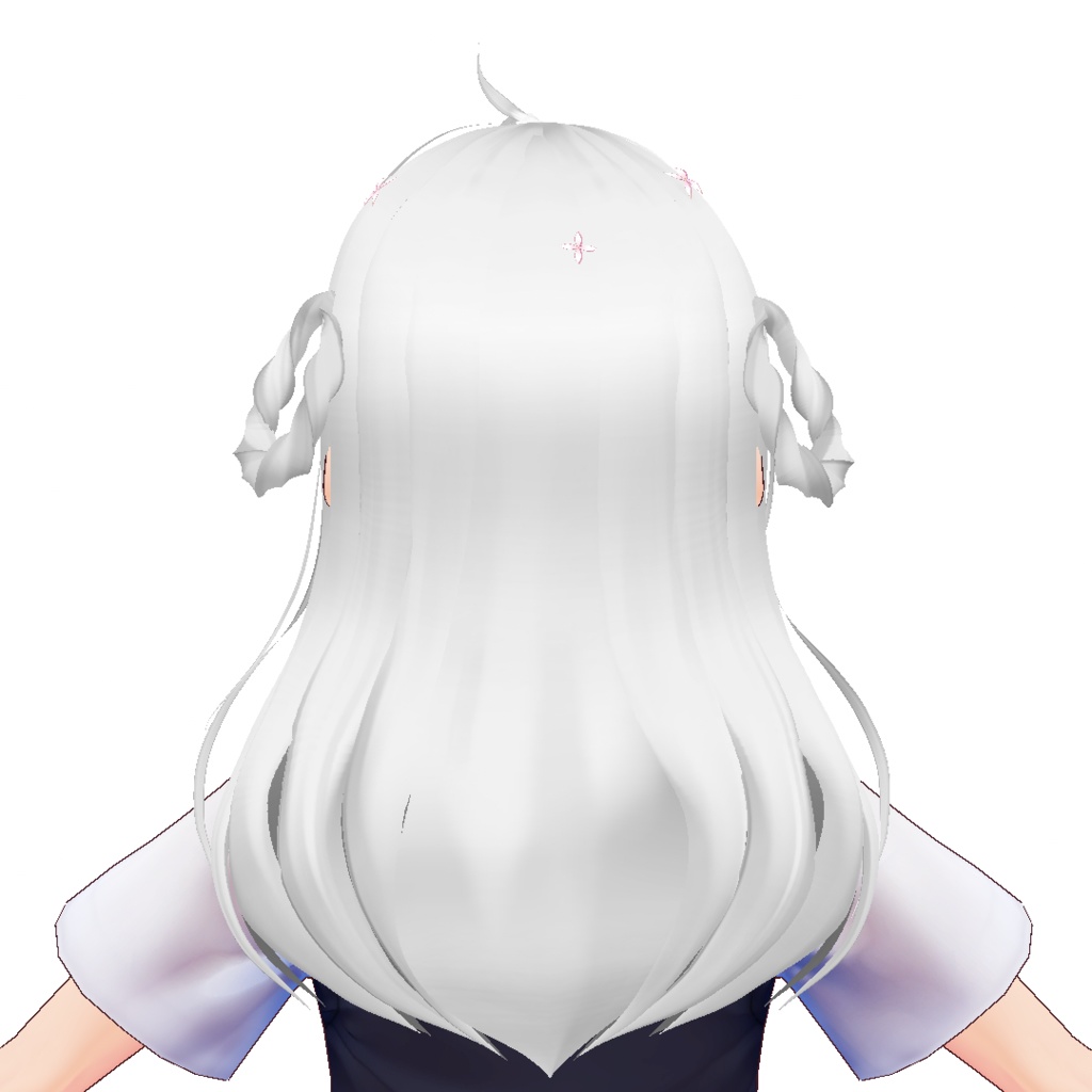 【VRoid用ヘアプリセット】レイナヘアスタイル