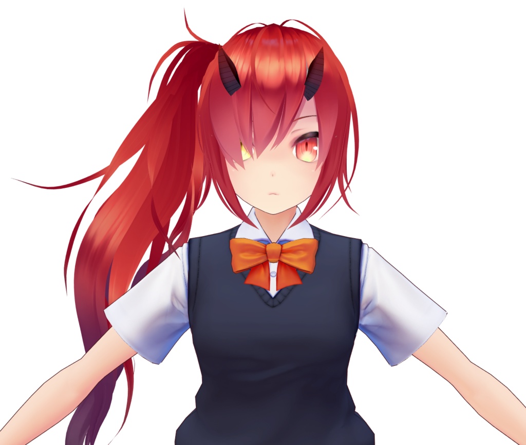 【VRoid用ヘアプリセット】ジャイアントサイドテイル