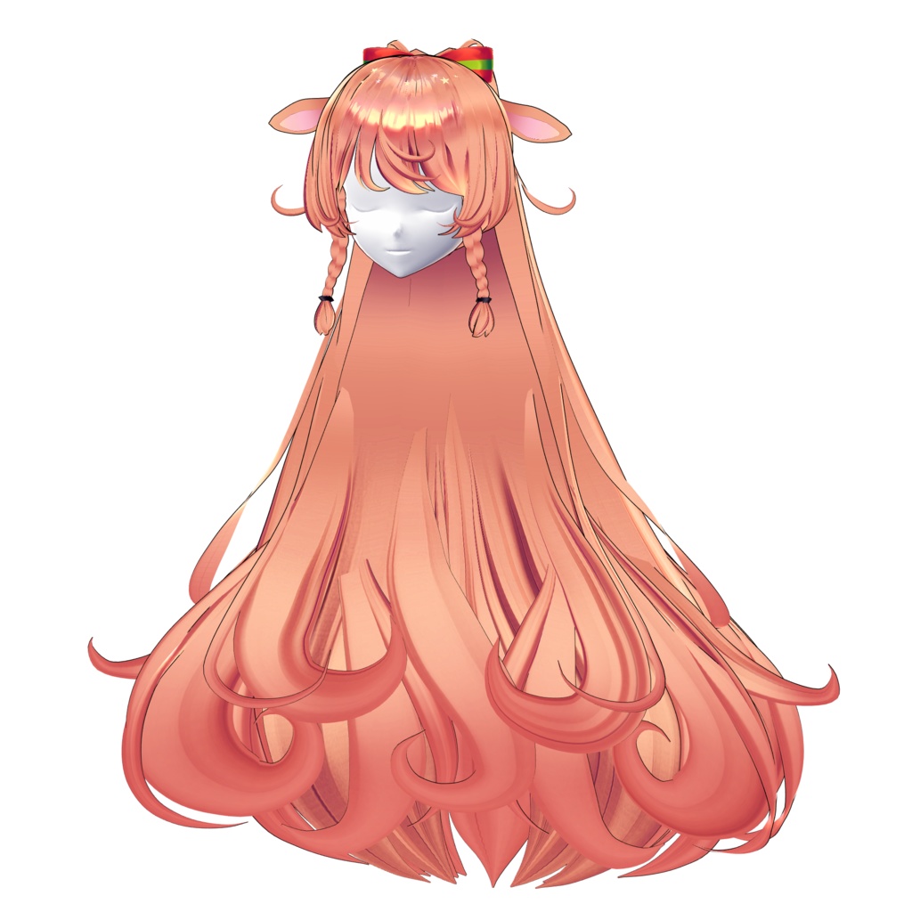 【VRoid用ヘアプリセット】アルマキャロリナポニーテール